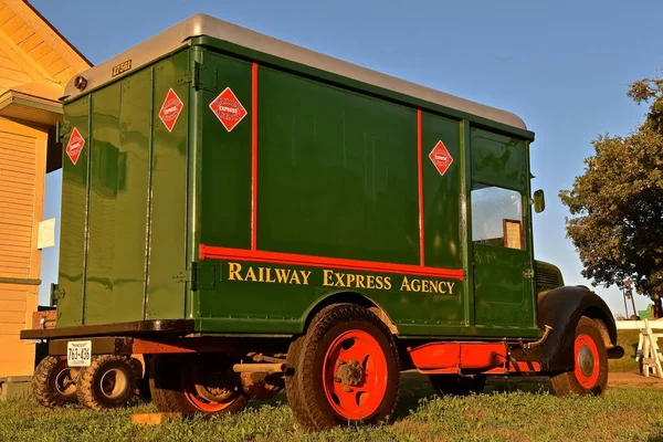 Rollag Minnesota Září 2018 Staré Historické Express Agentura Železniční Vůz — Stock fotografie