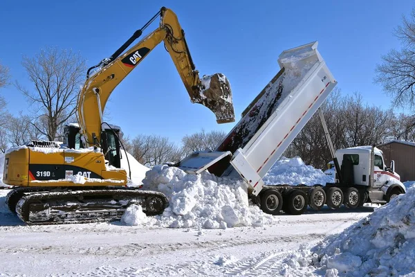 Sabin Minnesota Marzo 2019 Cat 319D Una Macchina Scavatrice Che — Foto Stock