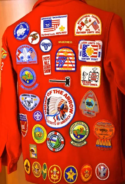 Fargo North Dakota May 2019 Patches Awards Represent Boy Scouts — Stock Photo, Image