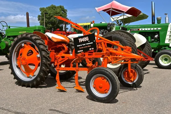 Yankton Sud Dakota Août 2019 Tracteur Cultivateur Champ Allis Chalmers — Photo