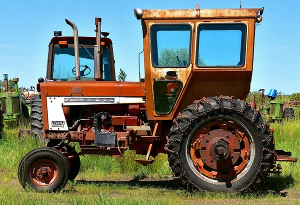 Barnesville Minnesota Juli 2020 Der Alte Traktor 706 Mit Ketten — Stockfoto