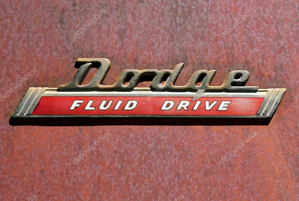 BARNESVILLE, MINNESOTA: July 221 2020: The old Dodge pickup logo is a product of Dodge, an American brand of cars, minivans, and sport utility vehicles and formed originally by the Doge Brothers in the early 1900`s.