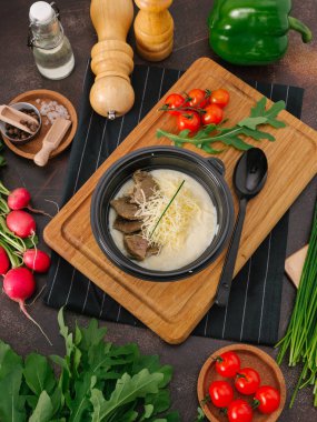 kase lezzetli krem çorba yakından görmek