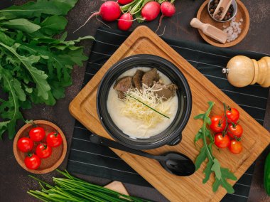 kase lezzetli krem çorba yakından görmek