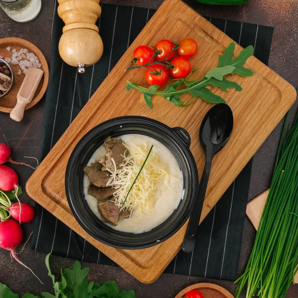 kase lezzetli krem çorba yakından görmek