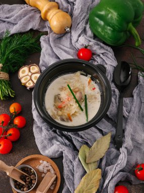 kase lezzetli krem çorba yakından görmek