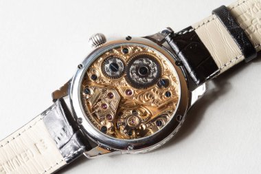 Mekanizması, arka plan üzerinde bir saatinin saat yakın çekim