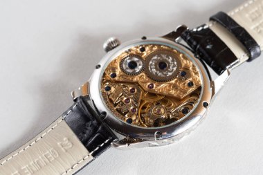 Mekanizması, arka plan üzerinde bir saatinin saat yakın çekim