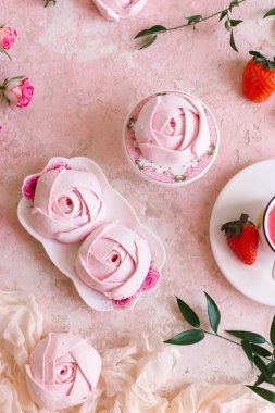 meyve şekerlemeleri çiçek şeklinde ev yapımı