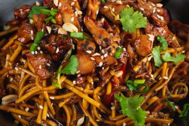 İştah açıcı Japon şehriye, yakın çekim