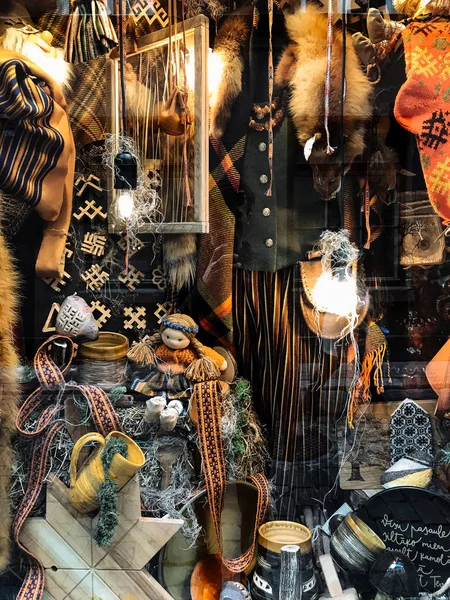 Toys Traditional Souvenirs Shop Window Riga Latvia — Stock Photo, Image