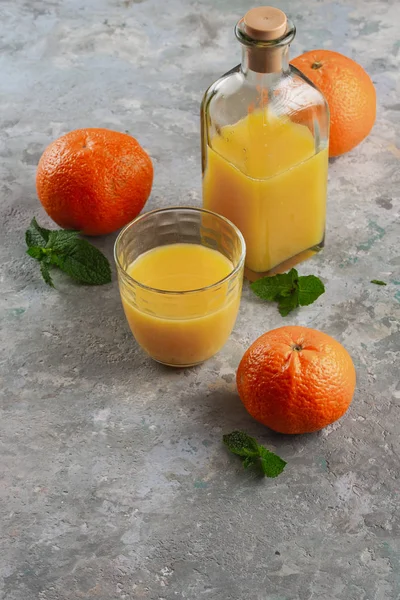 Čerstvý Pomerančový Džus Pomeranče — Stock fotografie