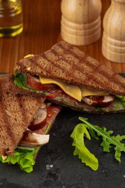 et li lezzetli sandviçler, yakın çekim 