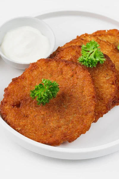 Gegrilde Gebakken Biefstuk Met Saus Peterselie — Stockfoto