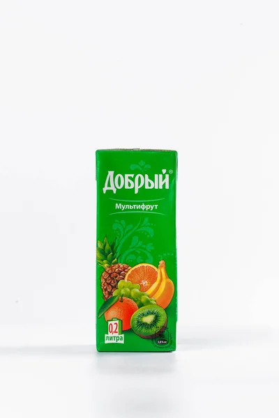 Close Green Juice Paper Packet — Stock Photo, Image