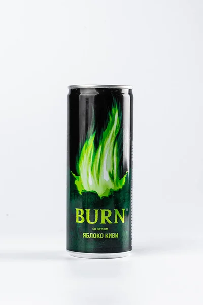 Aluminium Energy Burn Drink Dose Isoliert Auf Weißem Hintergrund — Stockfoto