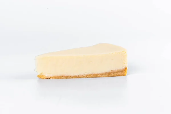 Сырный Торт Белом Фоне — стоковое фото
