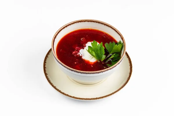 Sopa Tomate Con Tomates Perejil Con Crema — Foto de Stock