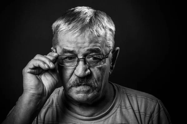 Old Man Glasses Camouflage — Stock Photo, Image