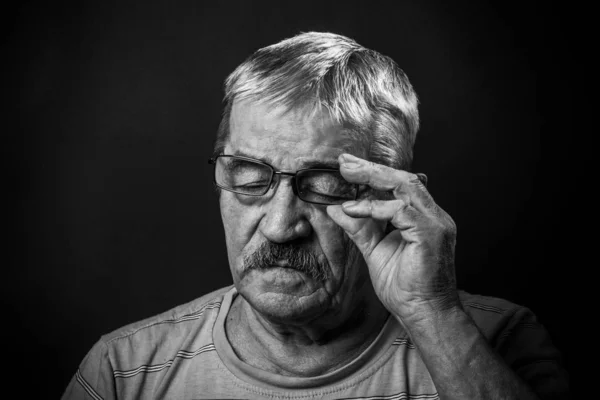 Old Man Glasses Camouflage — Stock Photo, Image