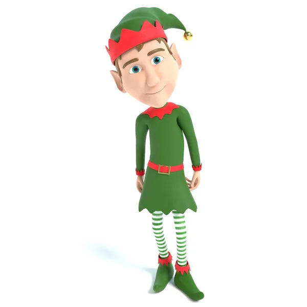 Ilustración Elfo Navidad — Foto de Stock