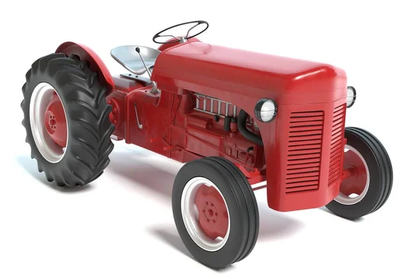 Illustration Röd Traktor Stockbild