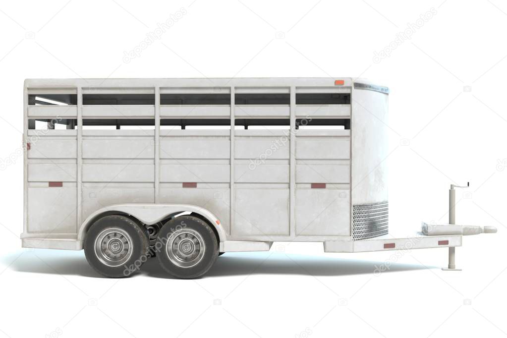 3d illustration of a horse trailer