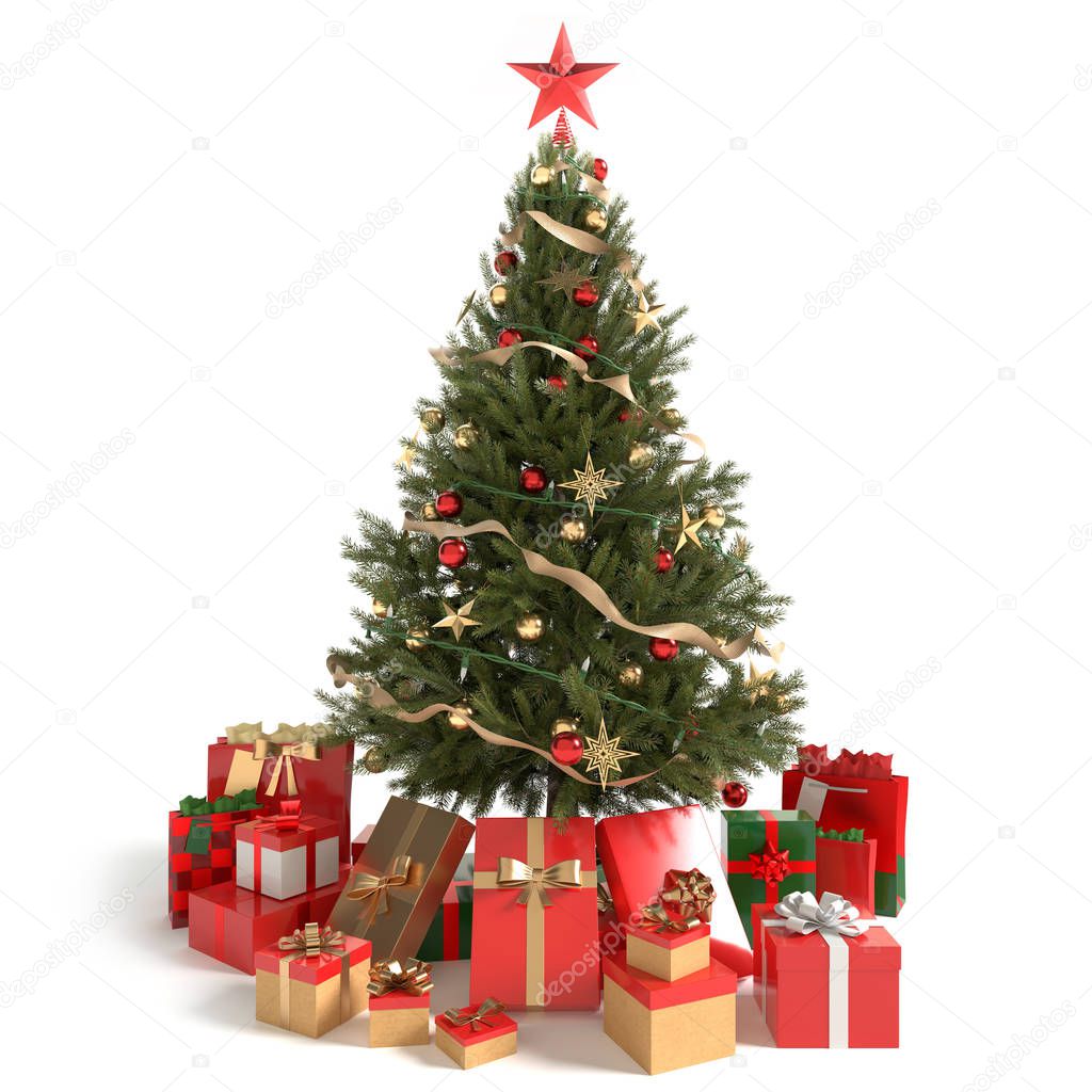3d illustration of a Christmas Tree