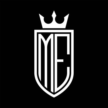 Baş harflerin simge logosu. Taç ve minimalist, zarif, ince çizgili.