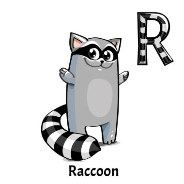 Vektör alfabesi harfi R. Rakun