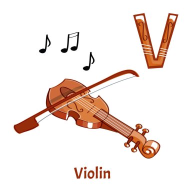 Vektör alfabesi harfi V. Keman