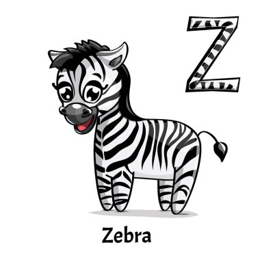 Vektör alfabesi harfi Z. Zebra