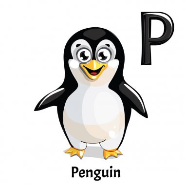 Vektör alfabesi harfi P. Penguin