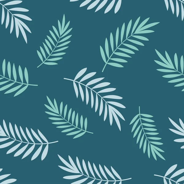 Bladeren Van Palmbomen Naadloos Patroon Vector Illustratie Perfect Voor Wallpapers — Stockvector