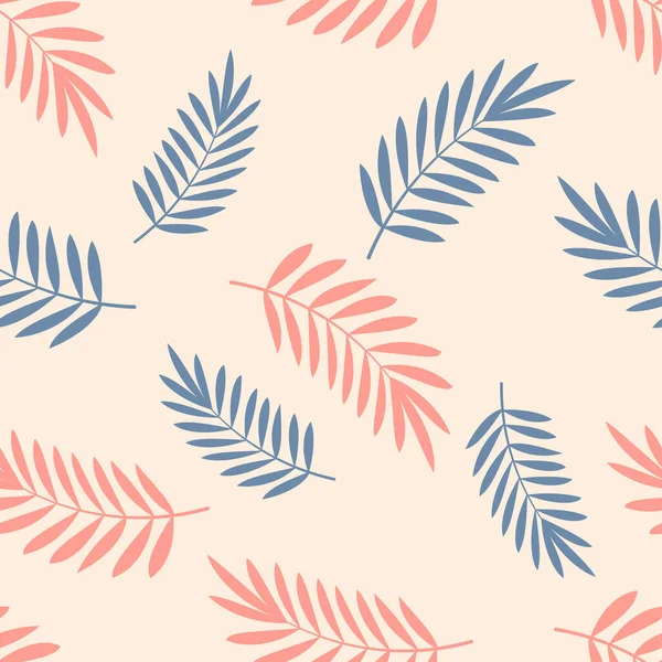 Blad av palmer. Sömlöst mönster. Vektor bakgrund. — Stock vektor