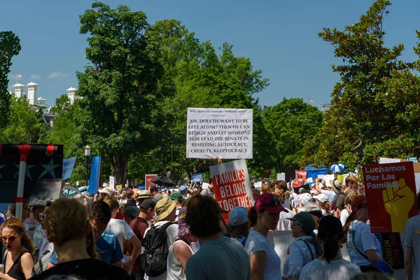 Sábado Junio 2018 Washington Miles Manifestantes Reunieron Lafayette Square Cerca — Foto de Stock