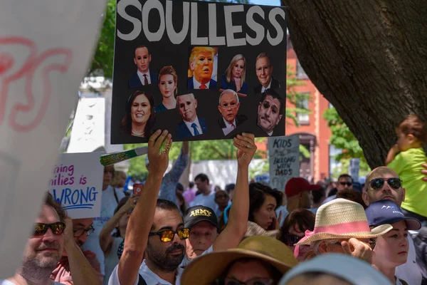 Zaterdag Juni 2018 Washington Duizenden Protesters Verzameld Lafayette Square Buurt — Stockfoto