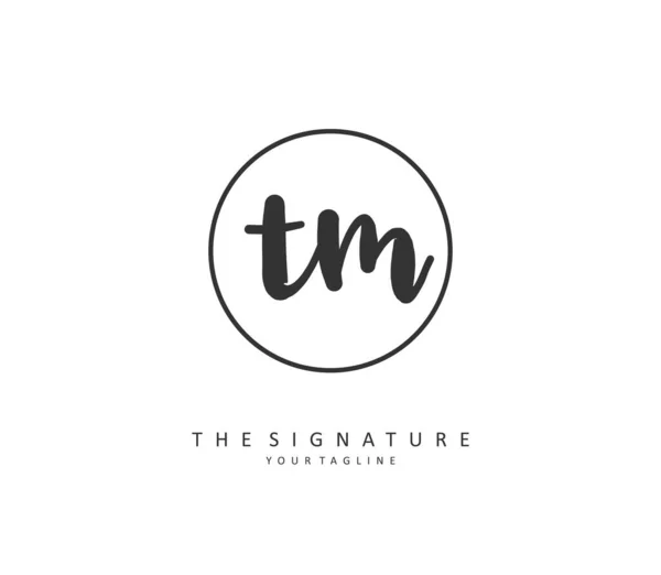 Anfangsbuchstaben Handschrift Und Signatur Logo Ein Konzept Handschrift Initial Logo — Stockvektor