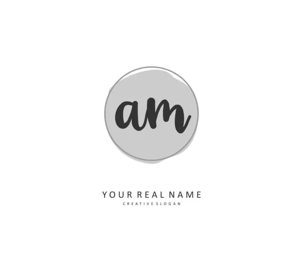 Initial Letter Handwriting Signature Logo Concept Handwriting Initial Logo Template — 图库矢量图片