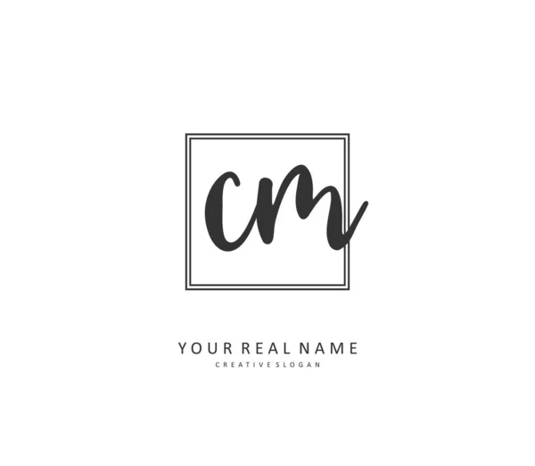 Initial Letter Handwriting Signature Logo Concept Handwriting Initial Logo Template — ストックベクタ