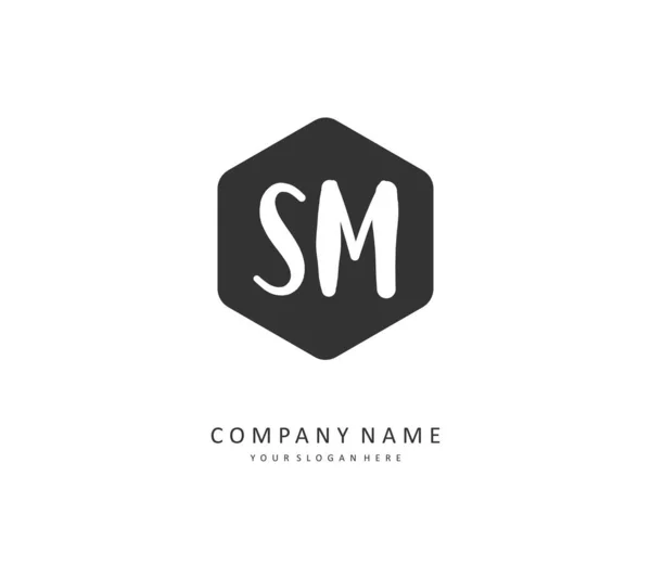 Initial Letter Handwriting Signature Logo Concept Handwriting Initial Logo Template — ストックベクタ