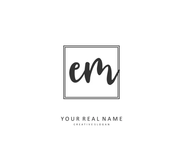 Initial Letter Handwriting Signature Logo Concept Handwriting Initial Logo Template — 图库矢量图片