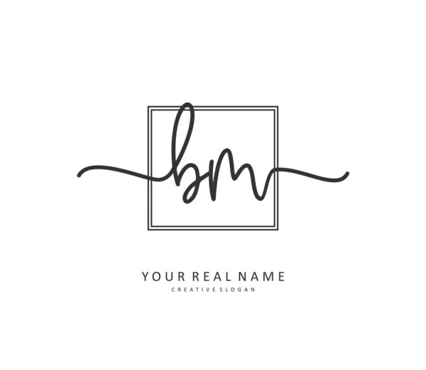 Initial Letter Handwriting Signature Logo Concept Handwriting Initial Logo Template — 图库矢量图片