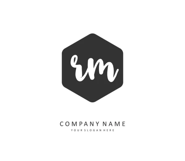 Initial Letter Handwriting Signature Logo Concept Handwriting Initial Logo Template — ストックベクタ