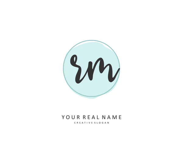 Initial Letter Handwriting Signature Logo Concept Handwriting Initial Logo Template — 스톡 벡터