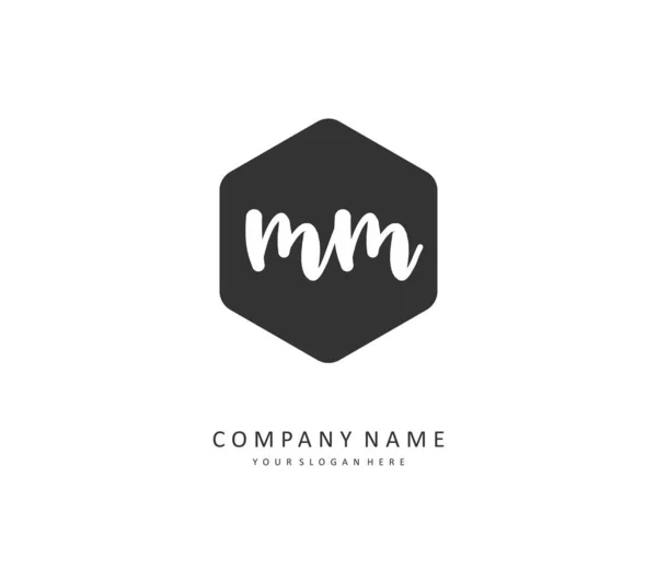 Initial Letter Handwriting Signature Logo Concept Handwriting Initial Logo Template — Stock vektor