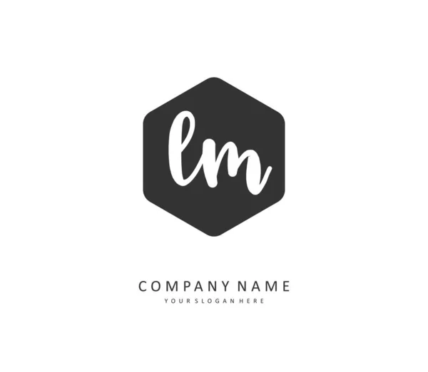 Initial Letter Handwriting Signature Logo Concept Handwriting Initial Logo Template — 图库矢量图片