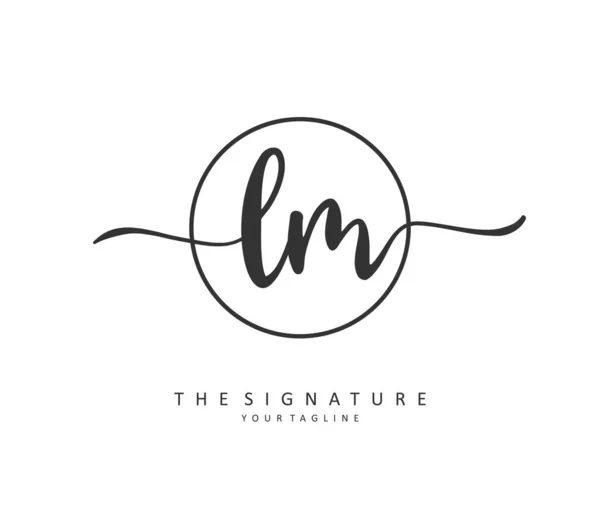 Initial Letter Handwriting Signature Logo Concept Handwriting Initial Logo Template — ストックベクタ