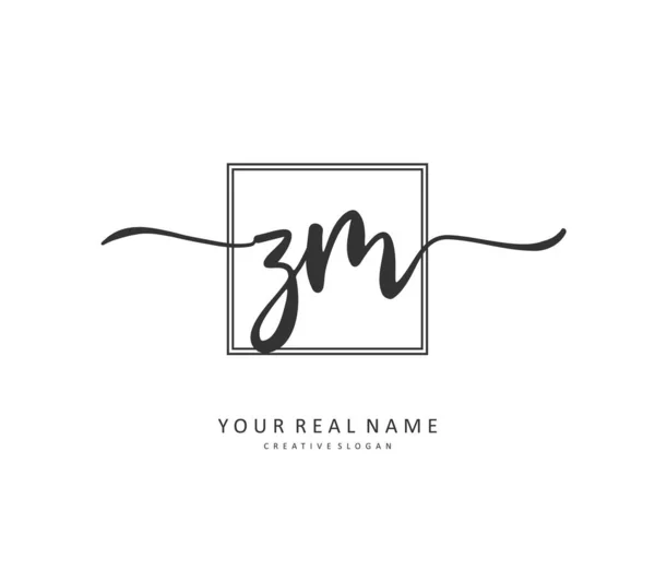 Initial Letter Handwriting Signature Logo Concept Handwriting Initial Logo Template — Stock Vector