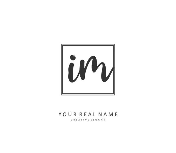 Initial Letter Handwriting Signature Logo Concept Handwriting Initial Logo Template — 스톡 벡터